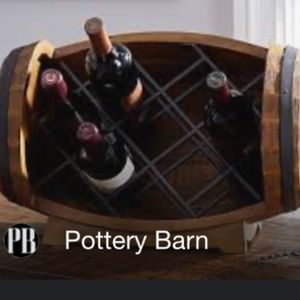 Pottery Barn Wine Barrel Table Top Wine Rack